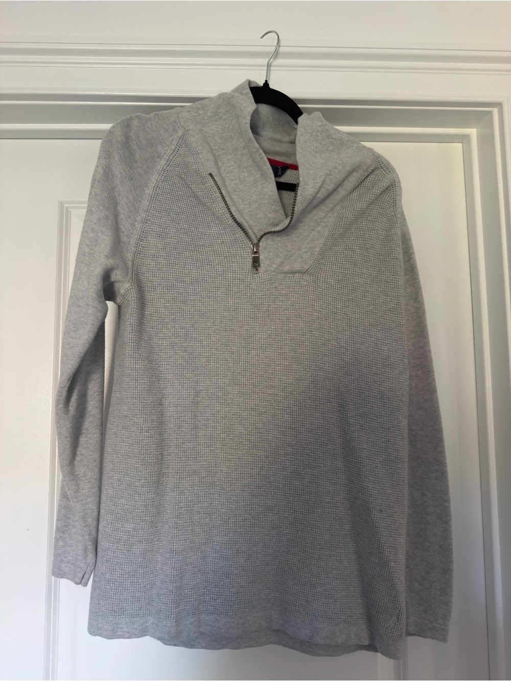 Nautica Light Gray Half-Zip Sweater